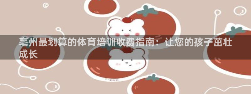 富联官方网站下载安装：亳州最划算的体育培训收费指南：
