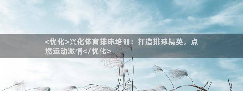 富联官网登陆：<优化>兴化体育排球培训：打造排球精英
