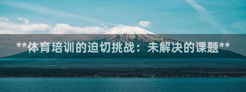 富联股份股票：**体育培训的迫切挑战：未解决的课题*